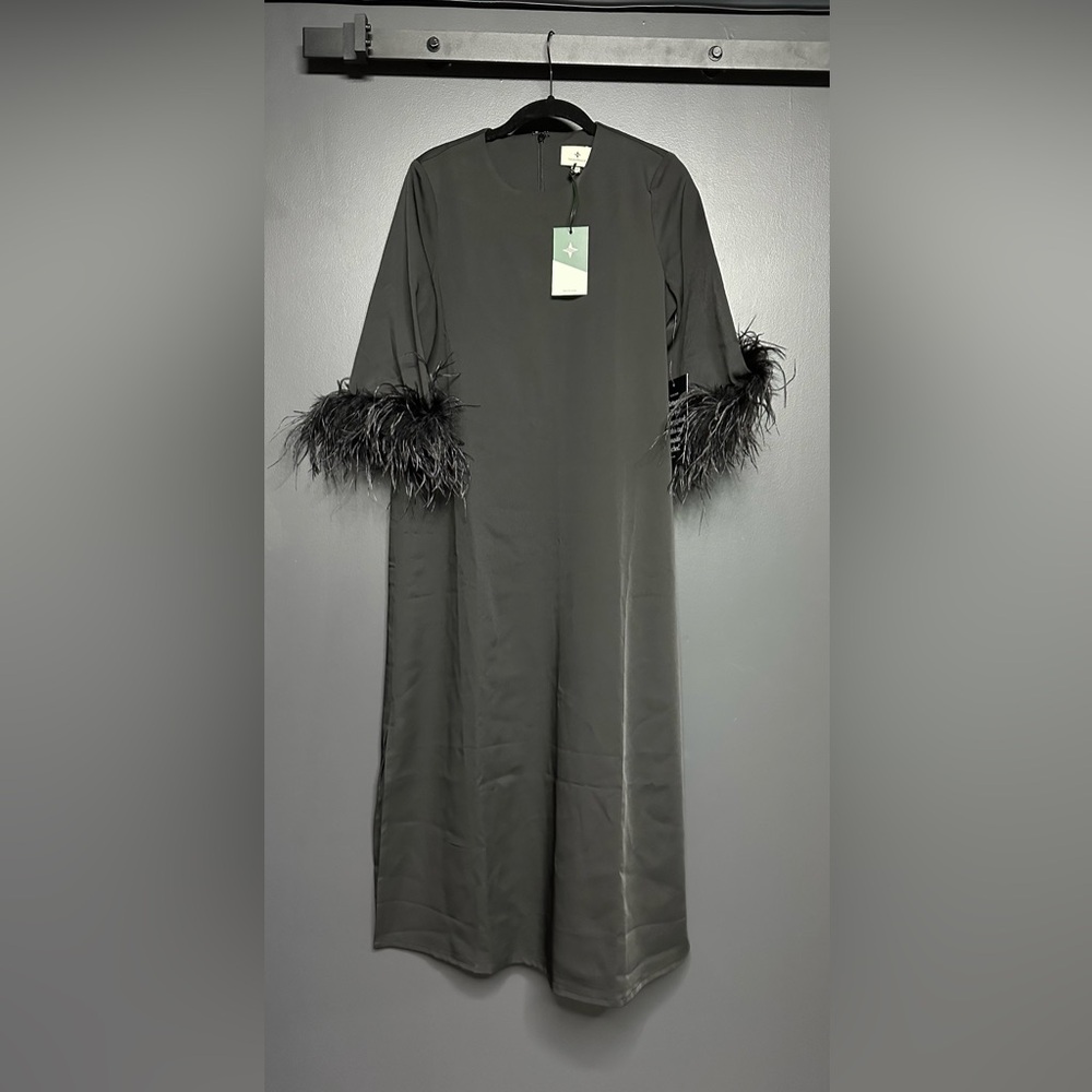 NWT Tuckernuck Jamie Dress Black feather XS - Picture 3 of 5